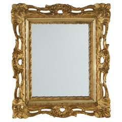 Antique Giltwood Ornately Carved Framed Wall Mirror C1920