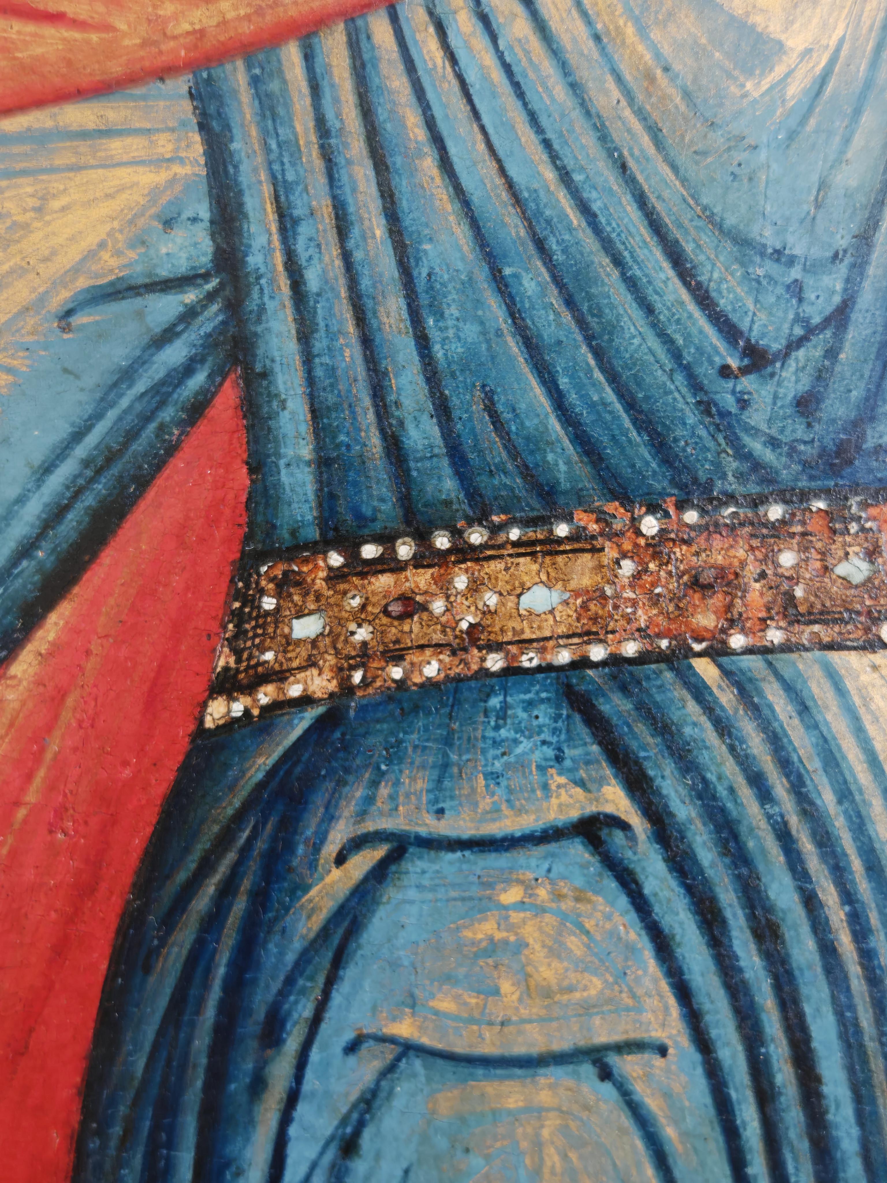 Icône orthodoxe ancienne représentant Sainte Paraskeva, 19e siècle en vente 1