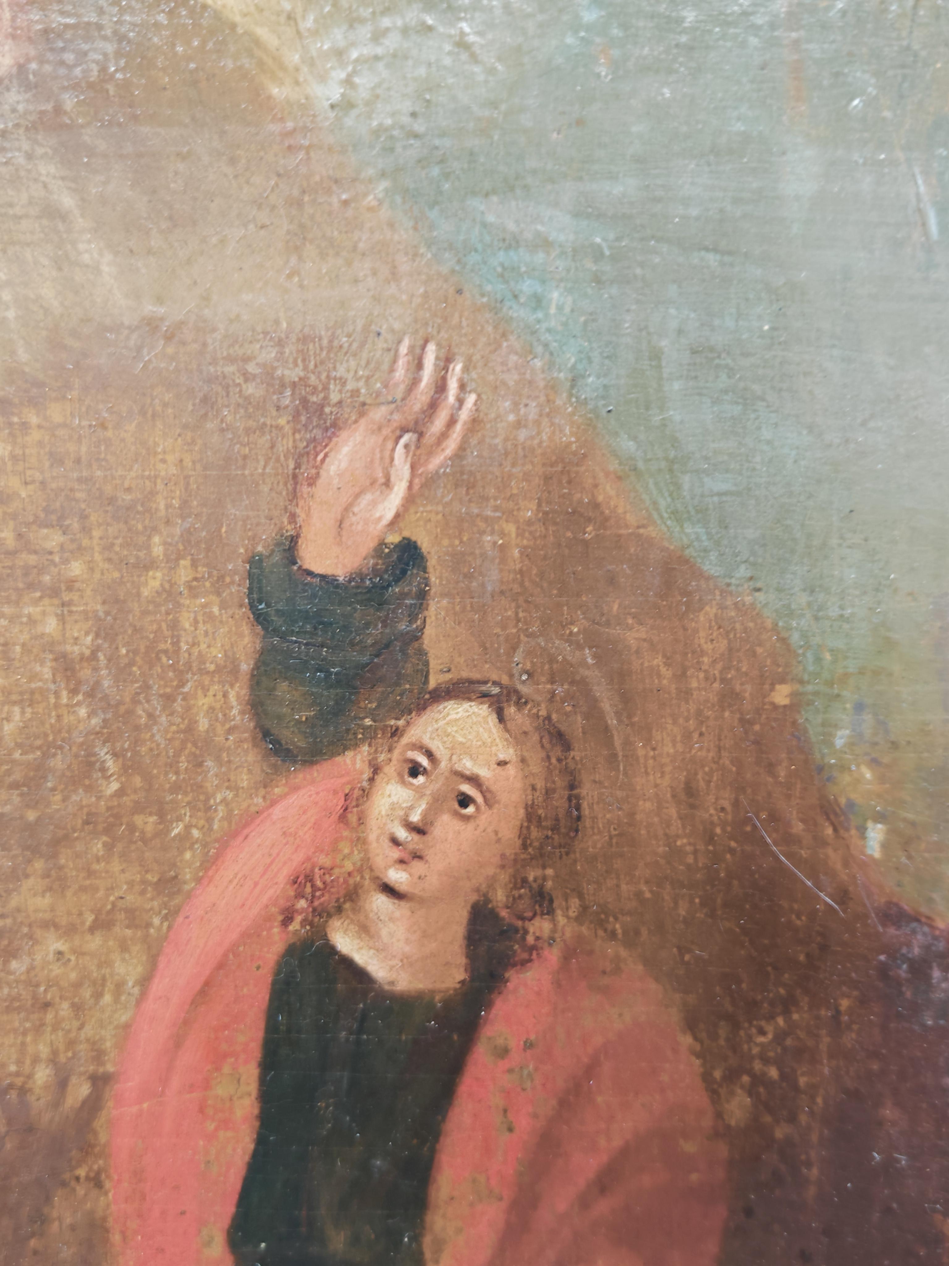 Bois Icône orthodoxe ancienne représentant la Transfiguration du Christ, 19e siècle en vente