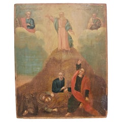 Antique Orthodox Icon depicting Transfiguration of Christ, 19th Century