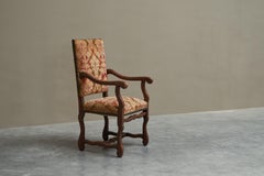 Antique 'Os de Mouton' Chair in Solid Wood and Tapisserie 19th Century