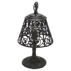 Antique Oscar Bach Arts & Crafts Bronze Table Lamp Unsigned C1920