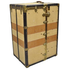 Used Oshkosh The Chief Wardrobe Steamer Trunk Luggage Chest