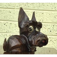 Antique Oswold Rolling/Google Eye Terrier Clock