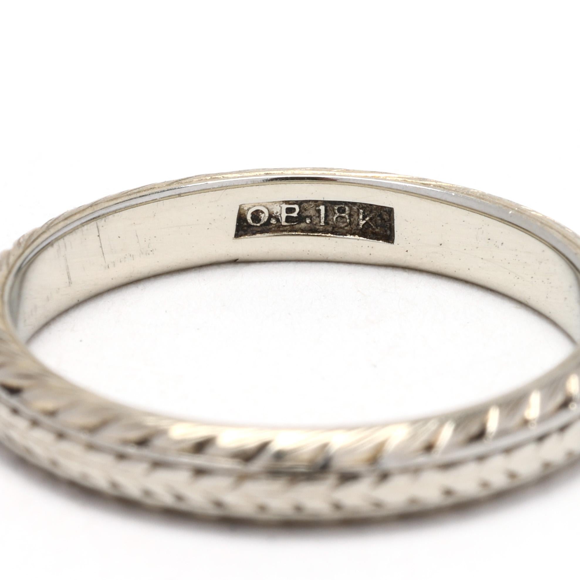 Anello antico Otsbye Bartob, oro bianco 18 carati, misura 5 in vendita 1