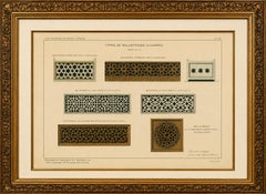 Antique Ottoman Balustrade Design Print, Yeşil Mosque & Rüstem Pasha Mosque 1924