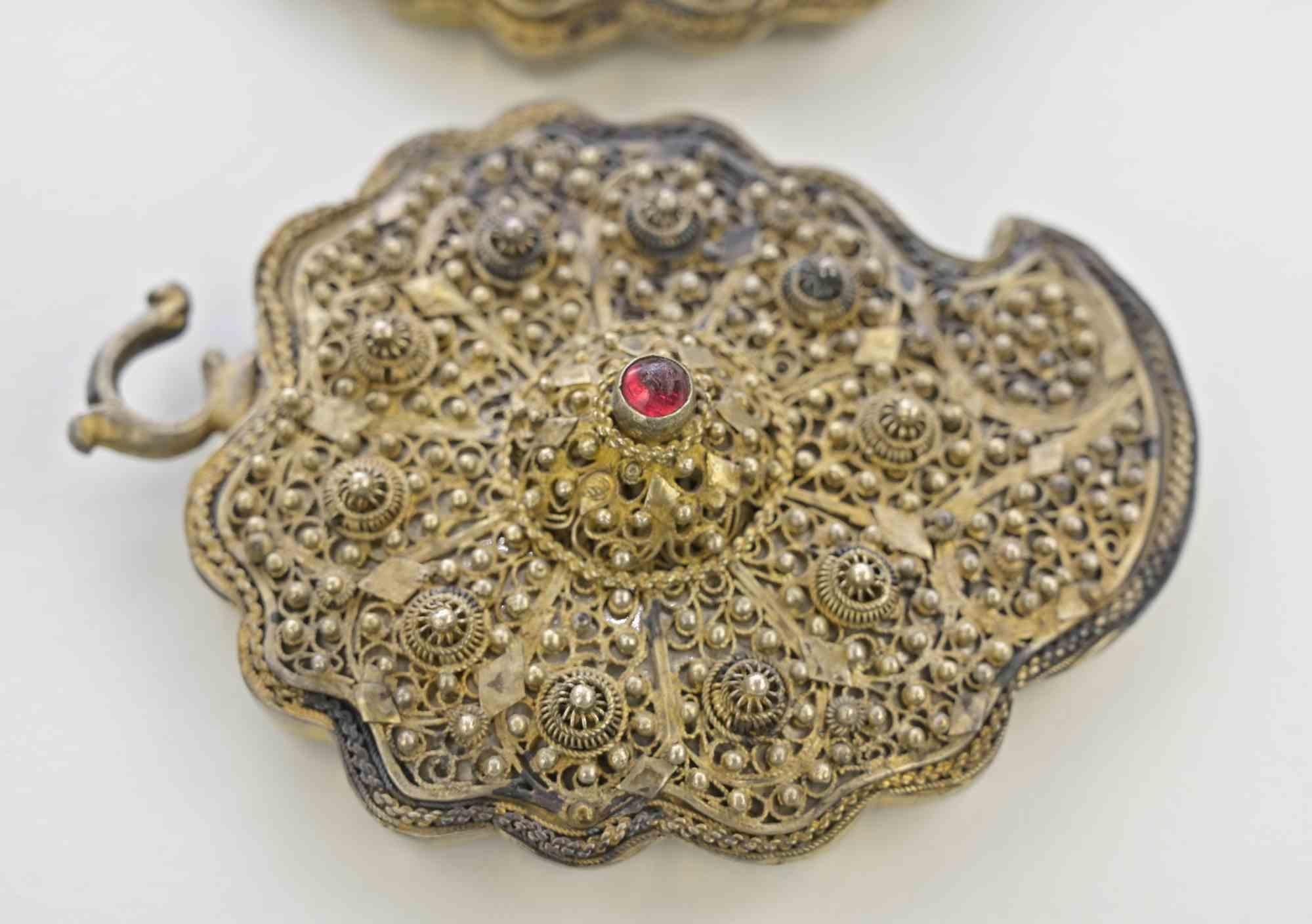 Boucle de ceinture ottomane ancienne, 19e siècle Bon état - En vente à Roma, IT