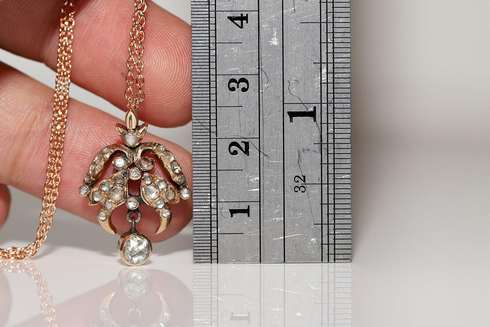 In very good condition.
Total weight is 6.6 grams.
Totally is diamond 0.65 carat.
The diamond is has  H-IJ color and s1-s2-s3 clarity.
Total lenght is chain 50 cm.
Please contact for any questions.