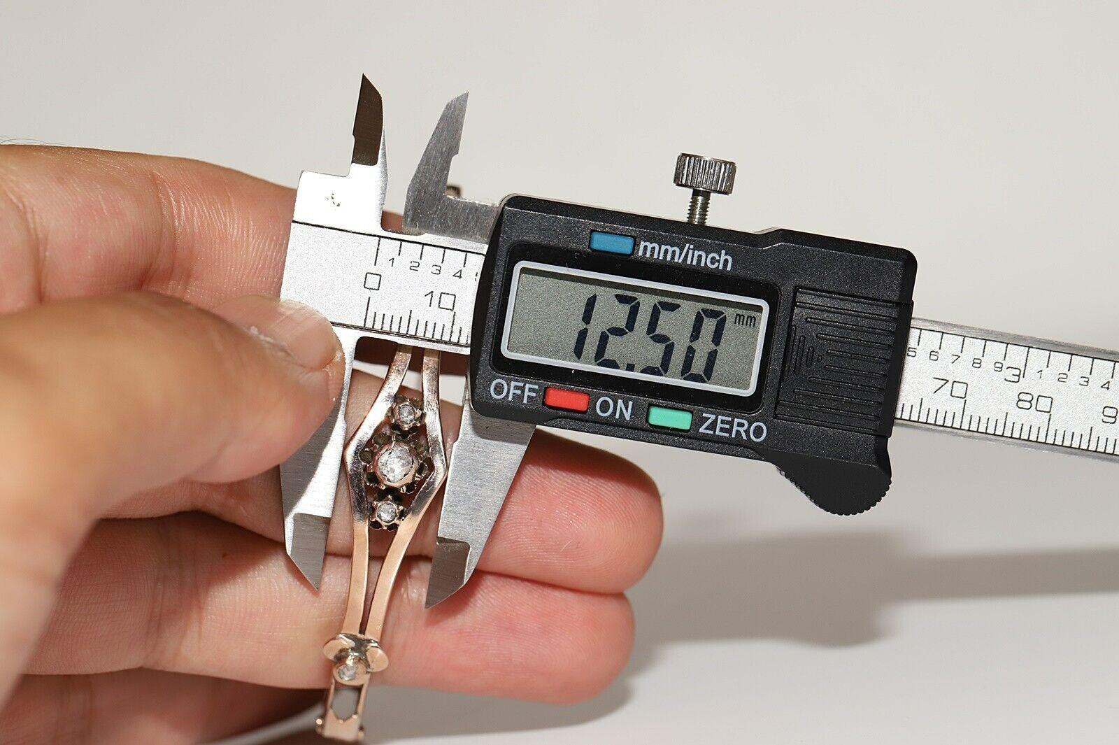 Bracelet ottoman ancien des années 1900 en or 9 carats avec diamants naturels taille rose Bon état - En vente à Fatih/İstanbul, 34