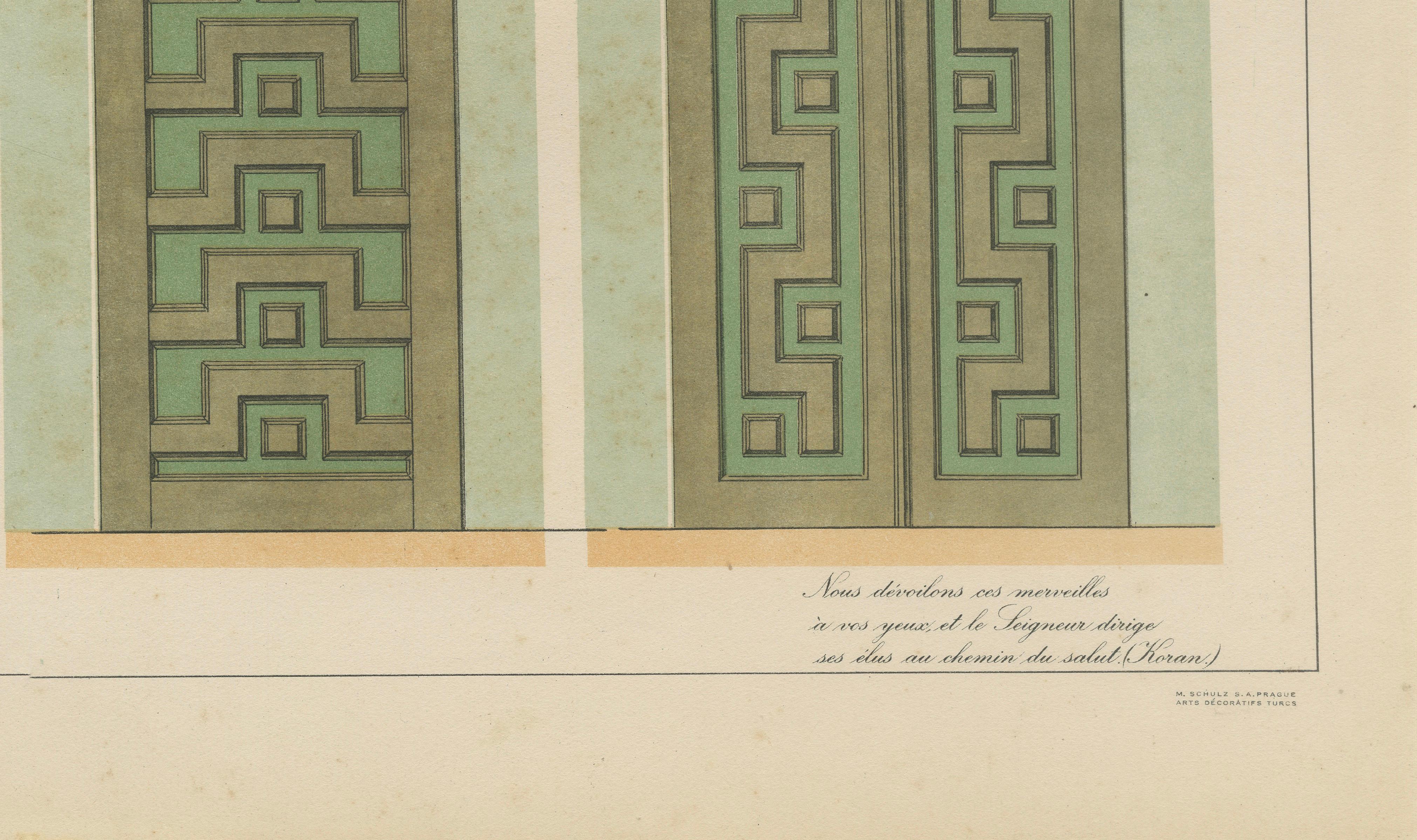 Antique Ottoman Door Panels Print, Yenişehir, Turkey, 1580, Raymond, 1924
