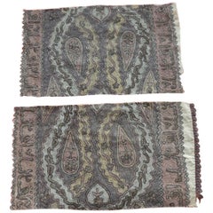 Antique Ottoman Empire Embroidery Tughra Textile Fragments