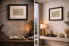 Antique Ottoman Empire Miniature Map, Turkey Balkans Arabia, Starling, 1833