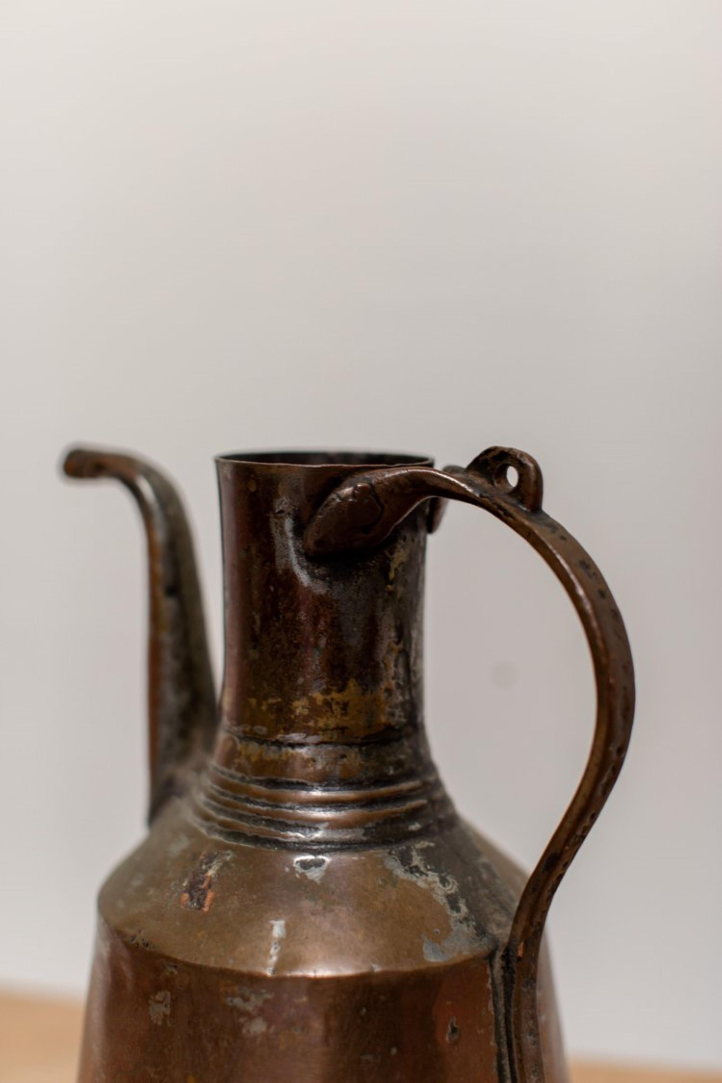 Other Antique Ottoman Imperial Ibrik Copper Jug