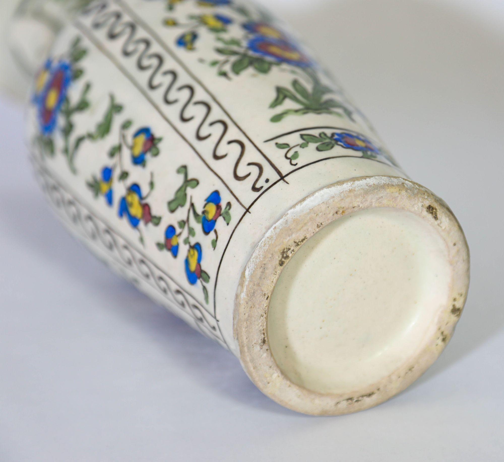 Vase turc ottoman Kutahya antique avec motif Iznik Bon état - En vente à North Hollywood, CA