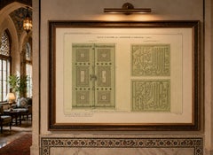 Antique Ottoman Madrasa Door & Calligraphy Print, İnegöl Bursa, Raymond 1924