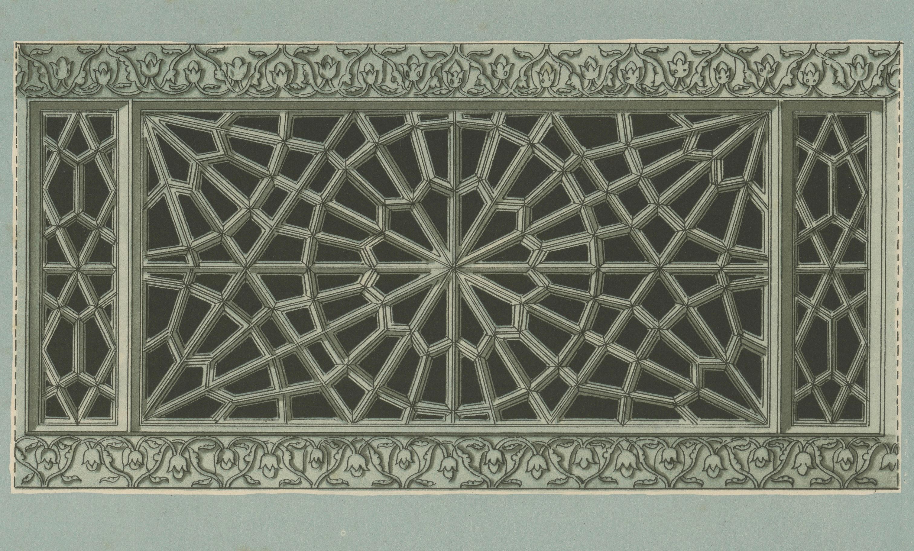 Antique Ottoman Marble Balustrades Print, Yeşil Mosque, İznik, Raymond, 1924