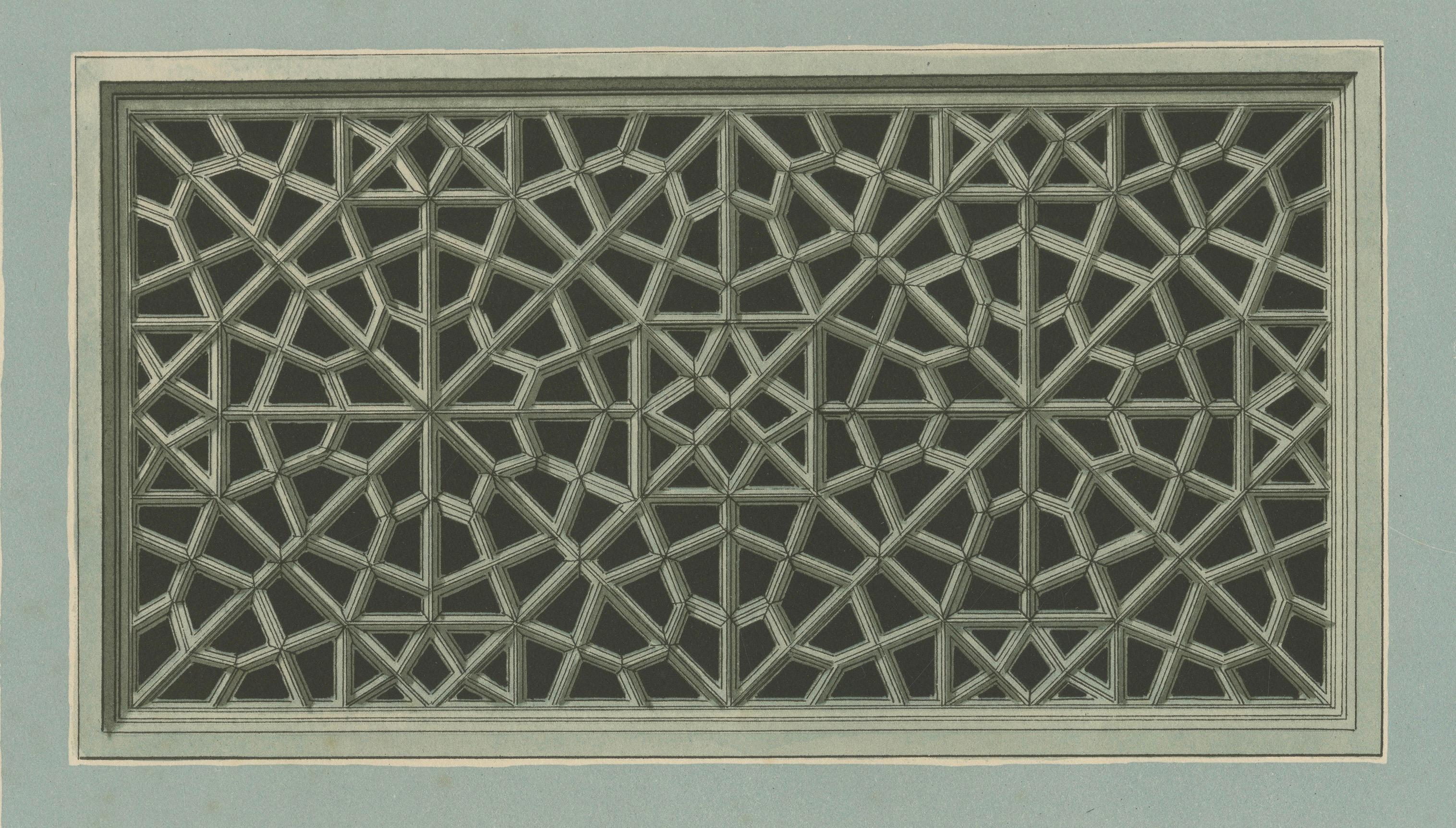 Antique Ottoman Marble Balustrades Print, Yeşil Mosque, İznik, Raymond, 1924