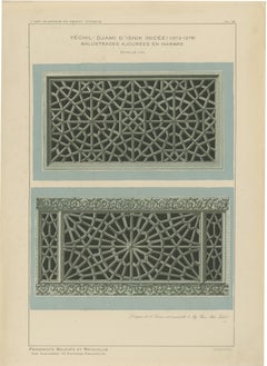 Druck mit antiken osmanischen Marmorbalustraden, Yeşil-Moschee, İznik, Raymond, 1924