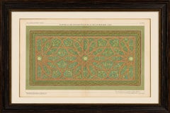 Antique Ottoman Painted Ceiling Design Print, Old Bursa School, Published 1924
