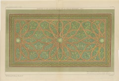 Antique Ottoman Painted Ceiling Design Print, Old Bursa School, Published 1924