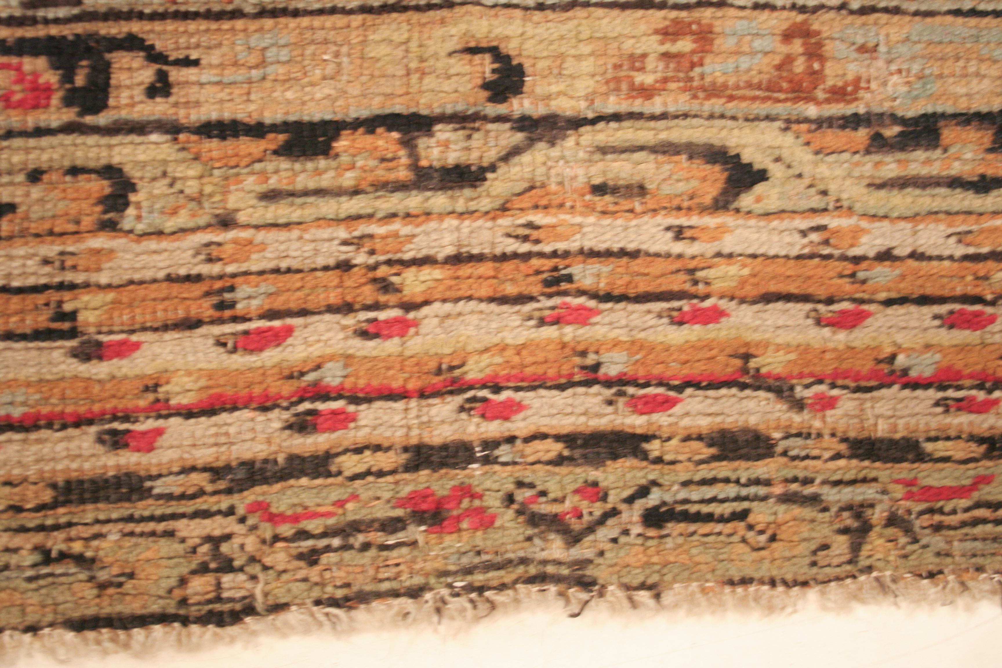 Turkish Antique Ottoman Period Soft Red Double Niche Kula Rug For Sale
