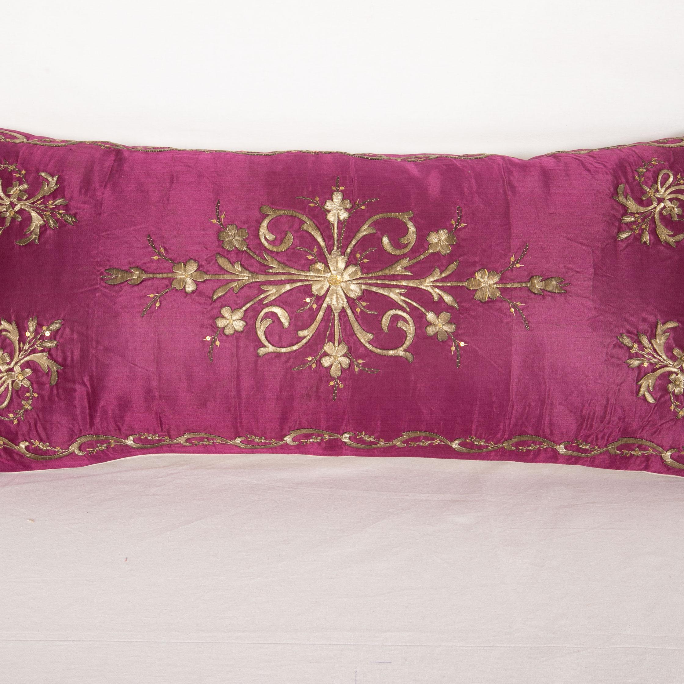 Islamic Antique Ottoman Sarma Silk  Pillow Case, Late 19th-Early 20th Century