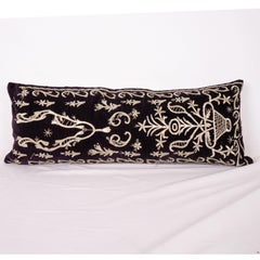 Antique Ottoman Silver on Purple Pillow Cases, Early 20th C