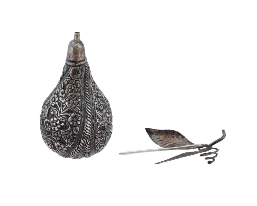 Turkish Antique Ottoman Silver Rosewater Sprinkler Bottle