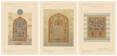 Antique osmanische Stained glass designs, Yenişehir, Dreiteiliges Teller-Set, 1924