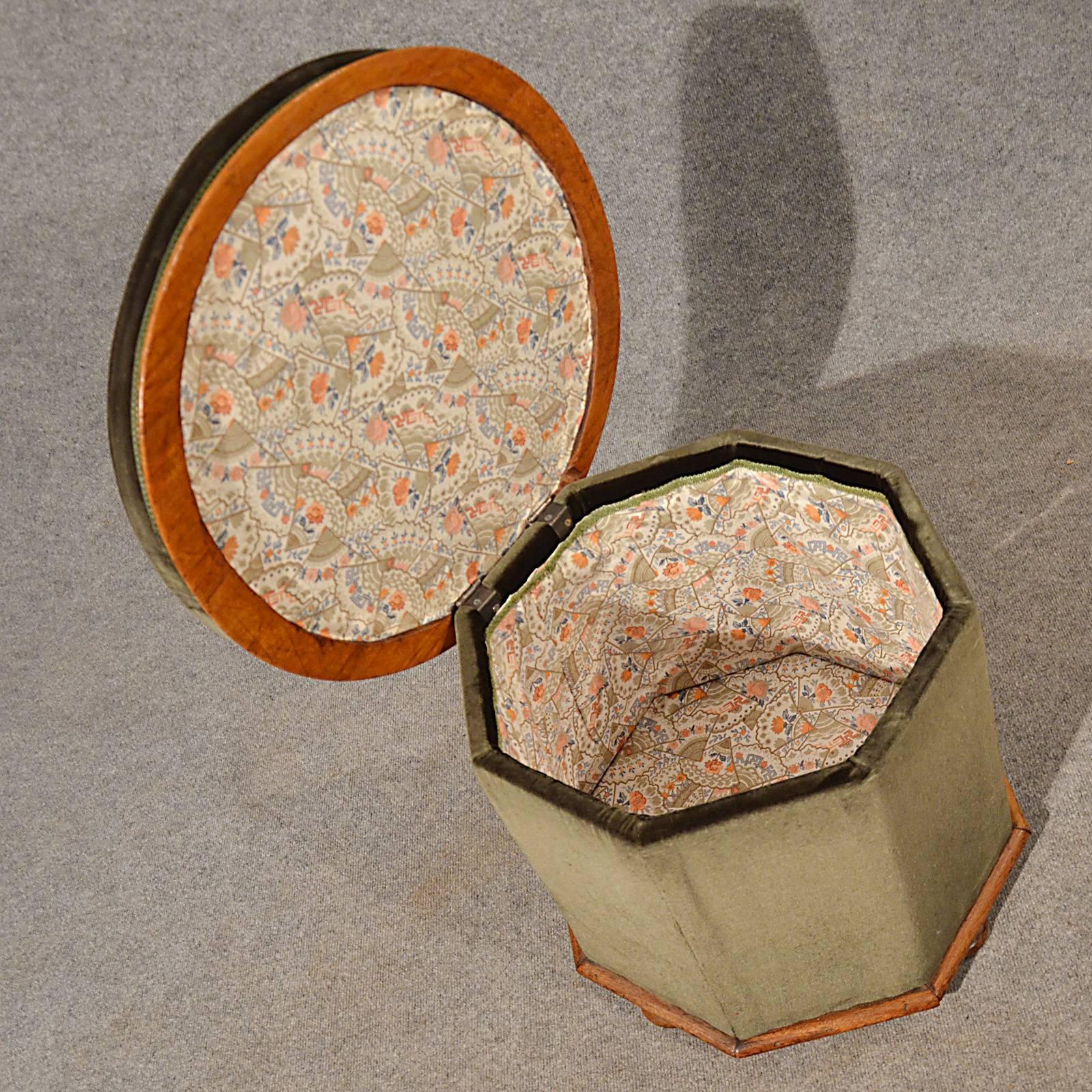 vintage sewing stool with storage