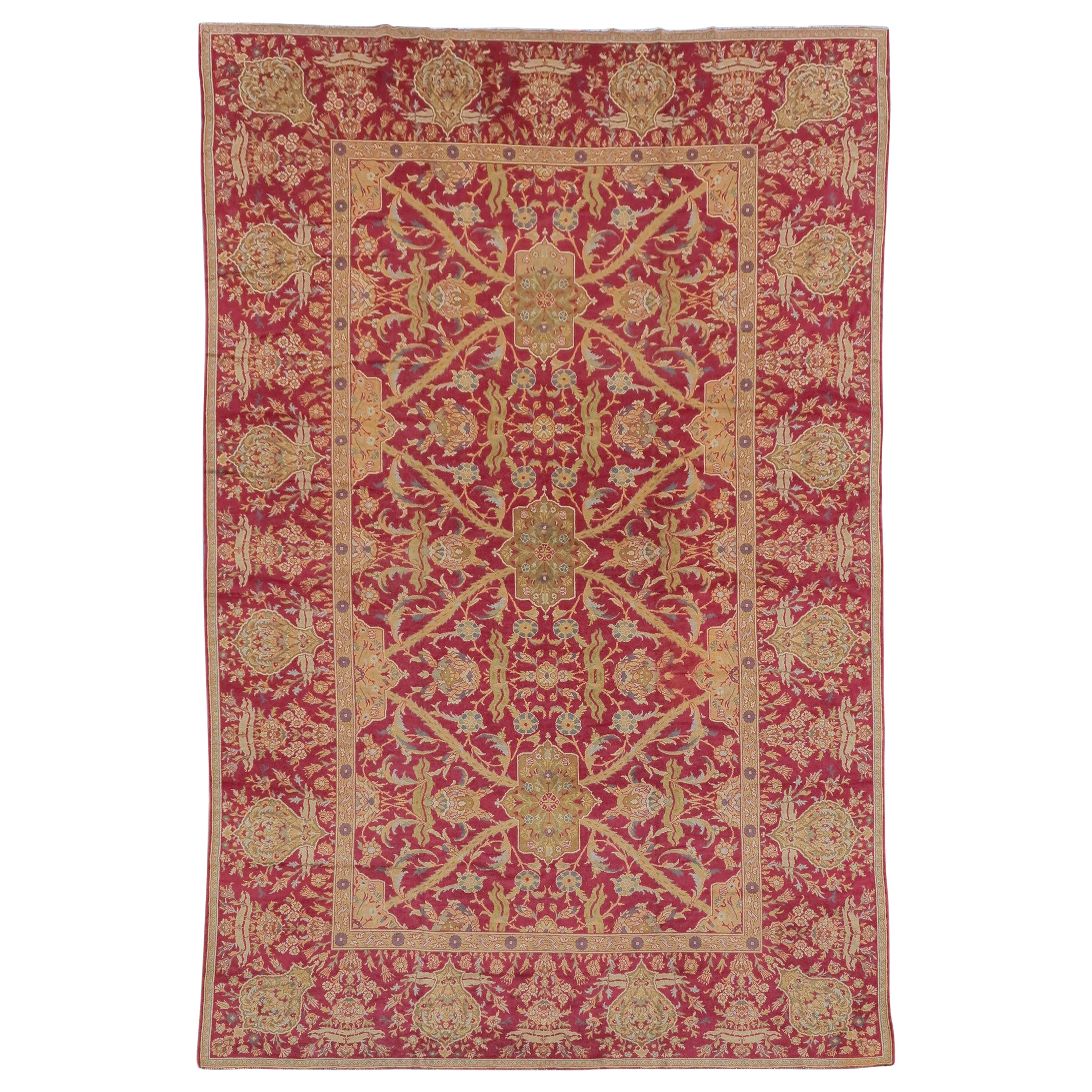 Tapis ancien de style ottoman, fin du 19e siècle