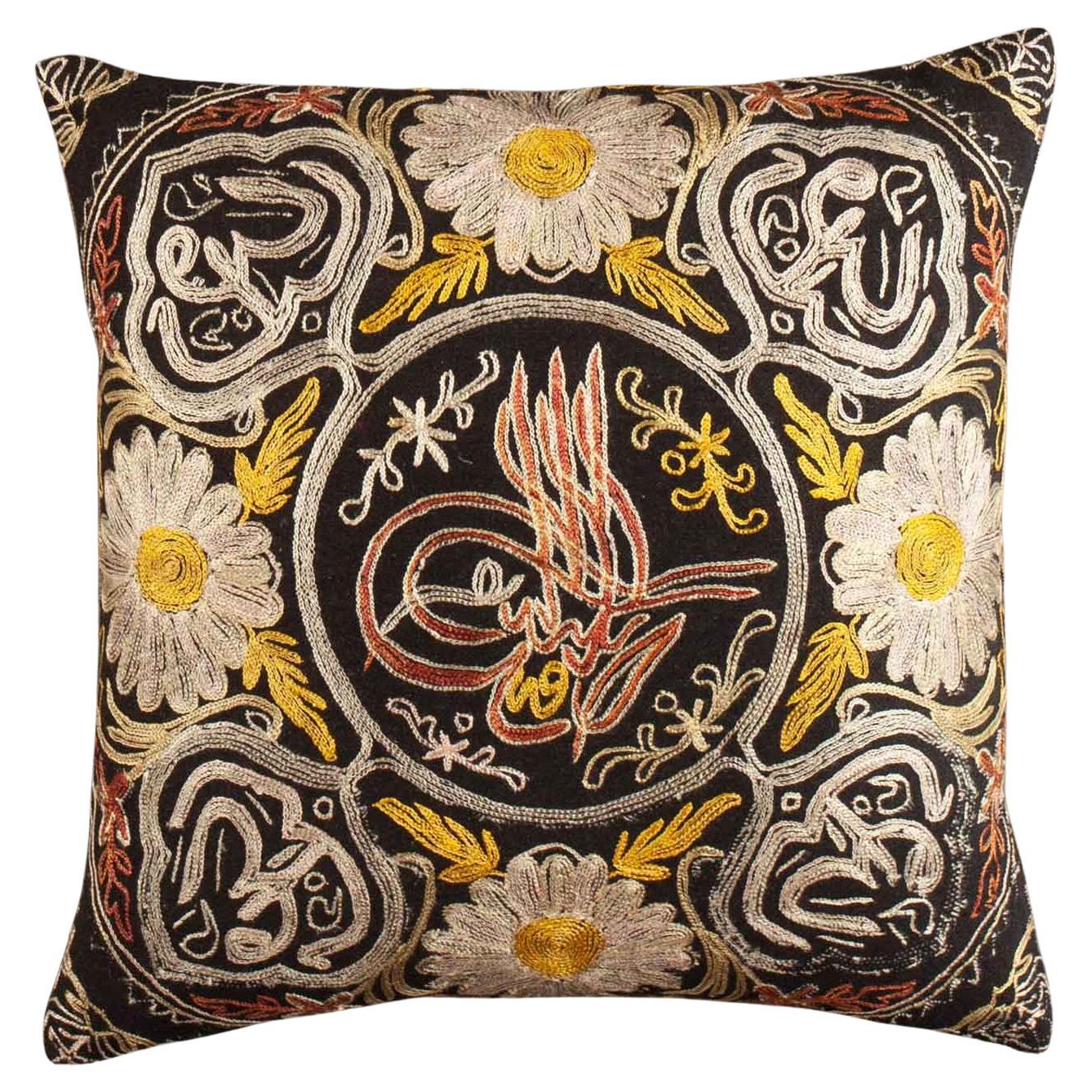 Housse de coussin Tughra ottomane antique