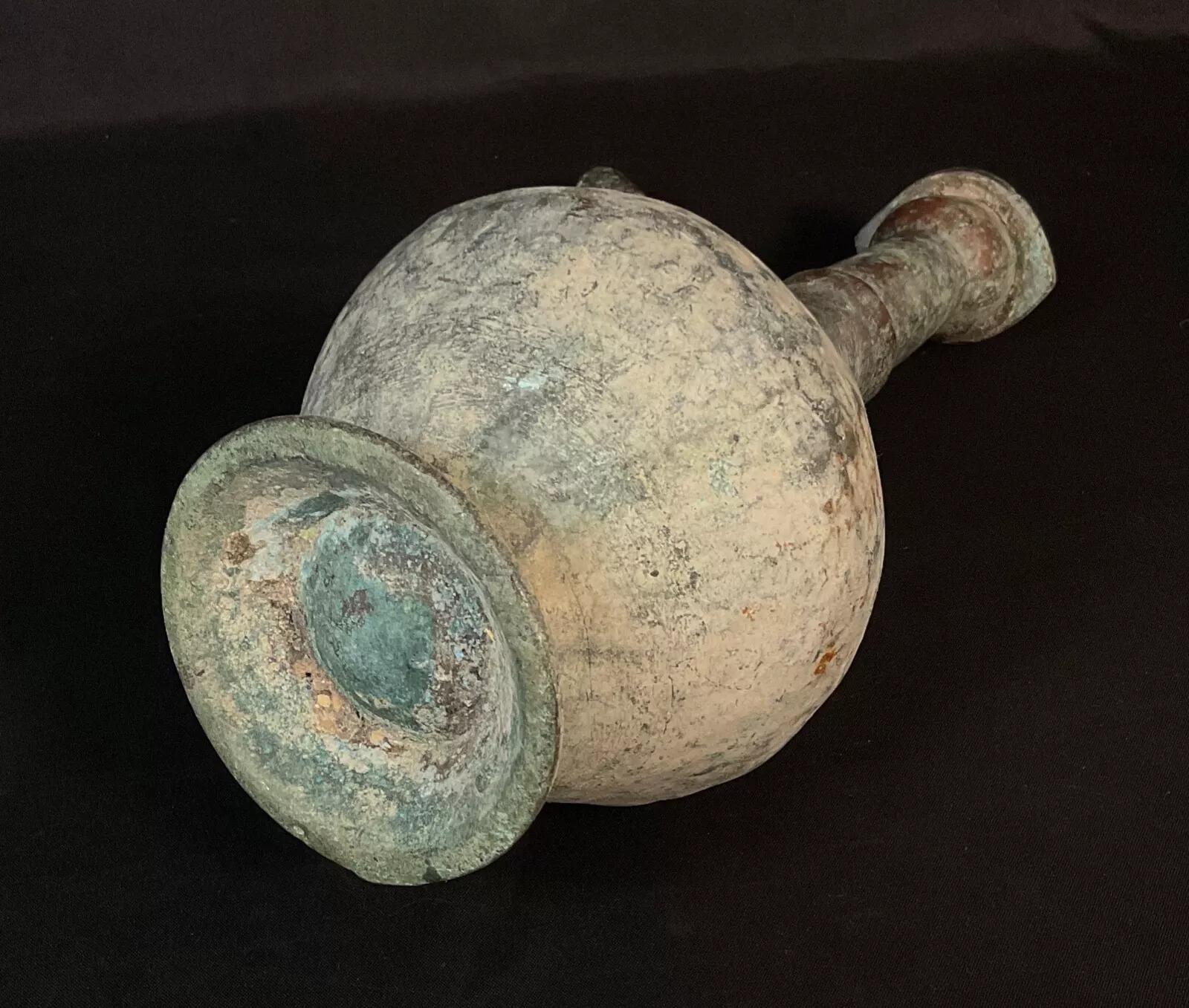 Antique Ottoman Turkish Copper & Tin Ewer, 18th Century - 2Y597 In Good Condition For Sale In Bordeaux, FR