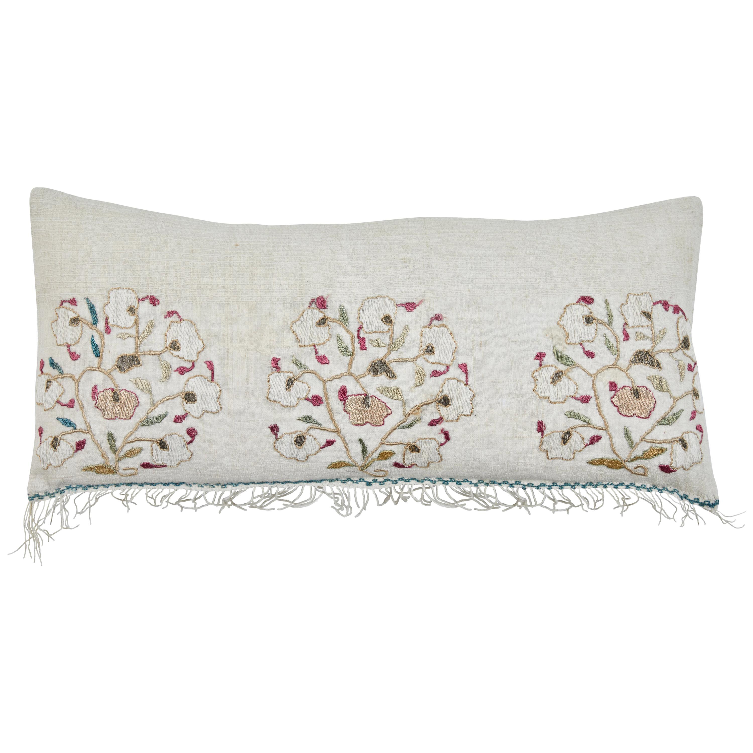 Antique Ottoman Turkish Embroidery Pillow For Sale