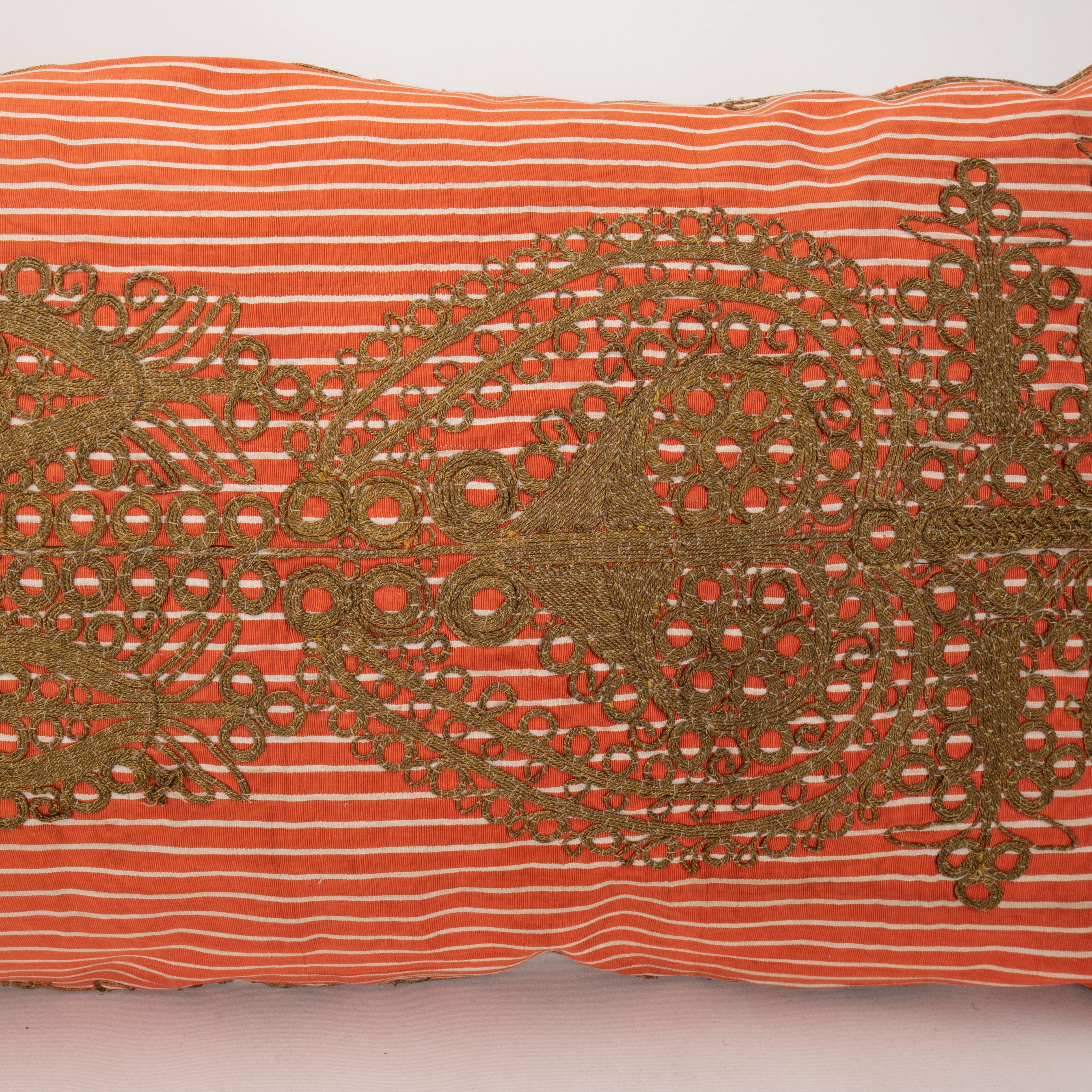 Embroidered Antique Ottoman Turkish Pillow Case, Early 20th C. For Sale