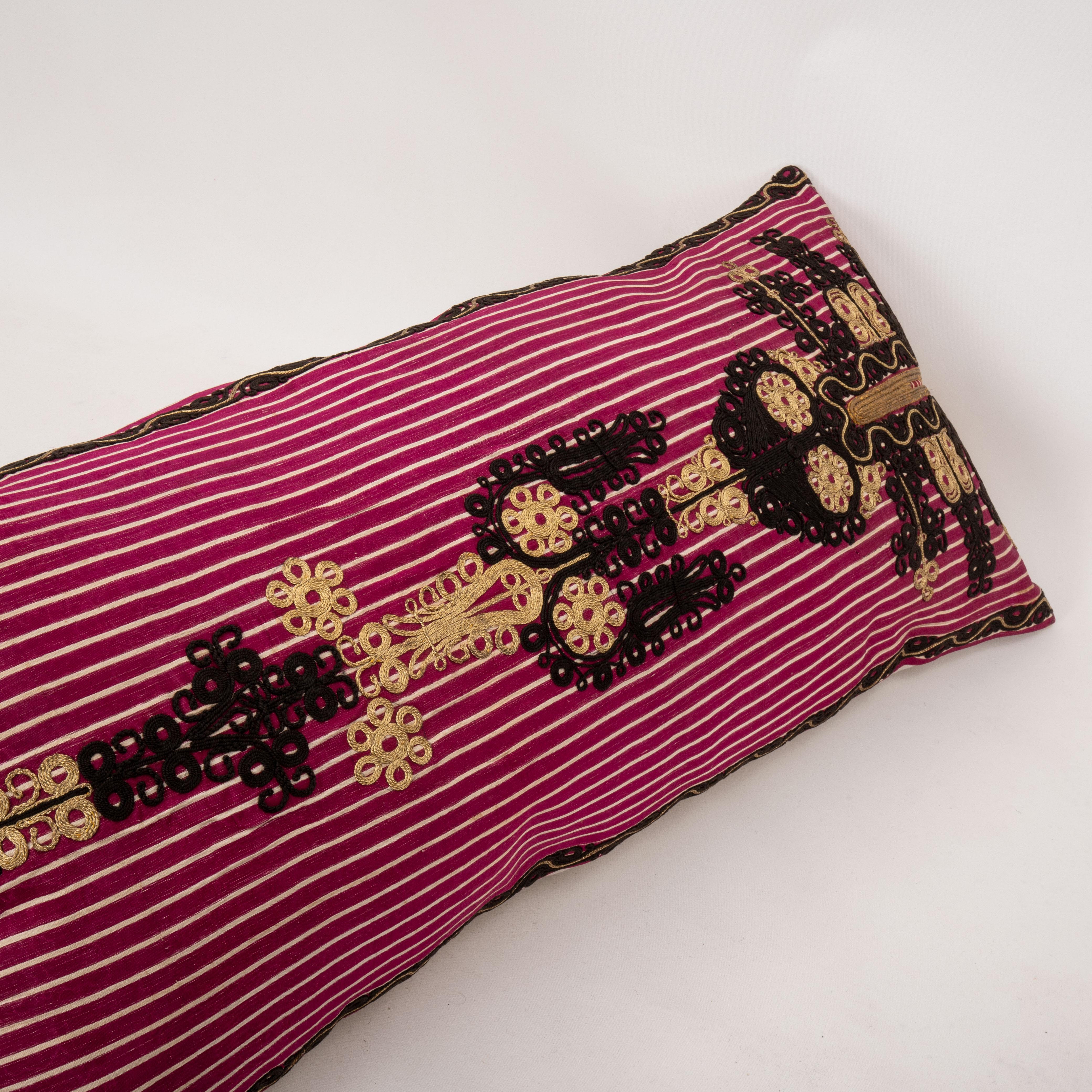 Metallic Thread Antique Ottoman Turkish Pillow Case, Early 20th C. For Sale