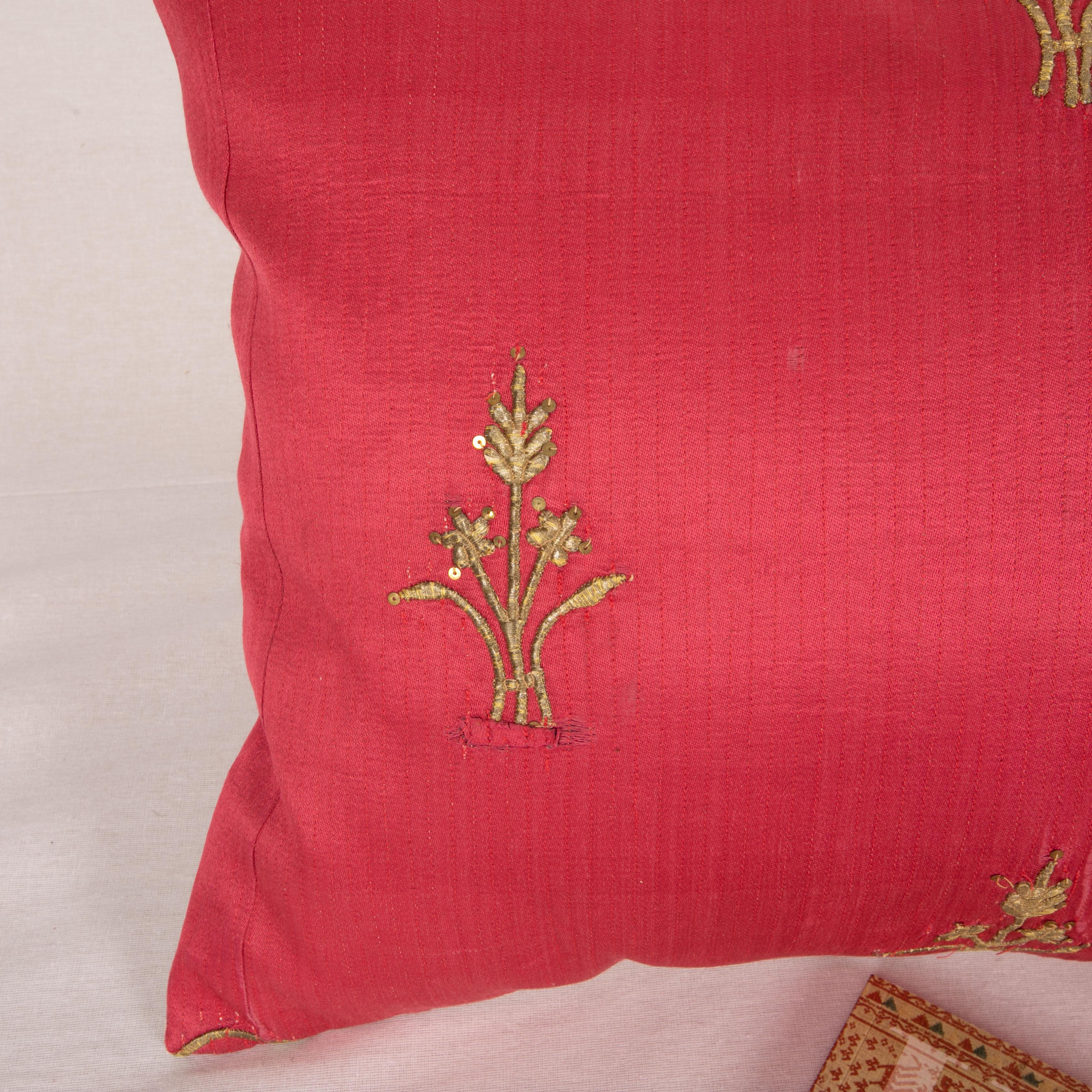 Embroidered Antique Ottoman Turkish Pillowcase, Late 19th C. For Sale