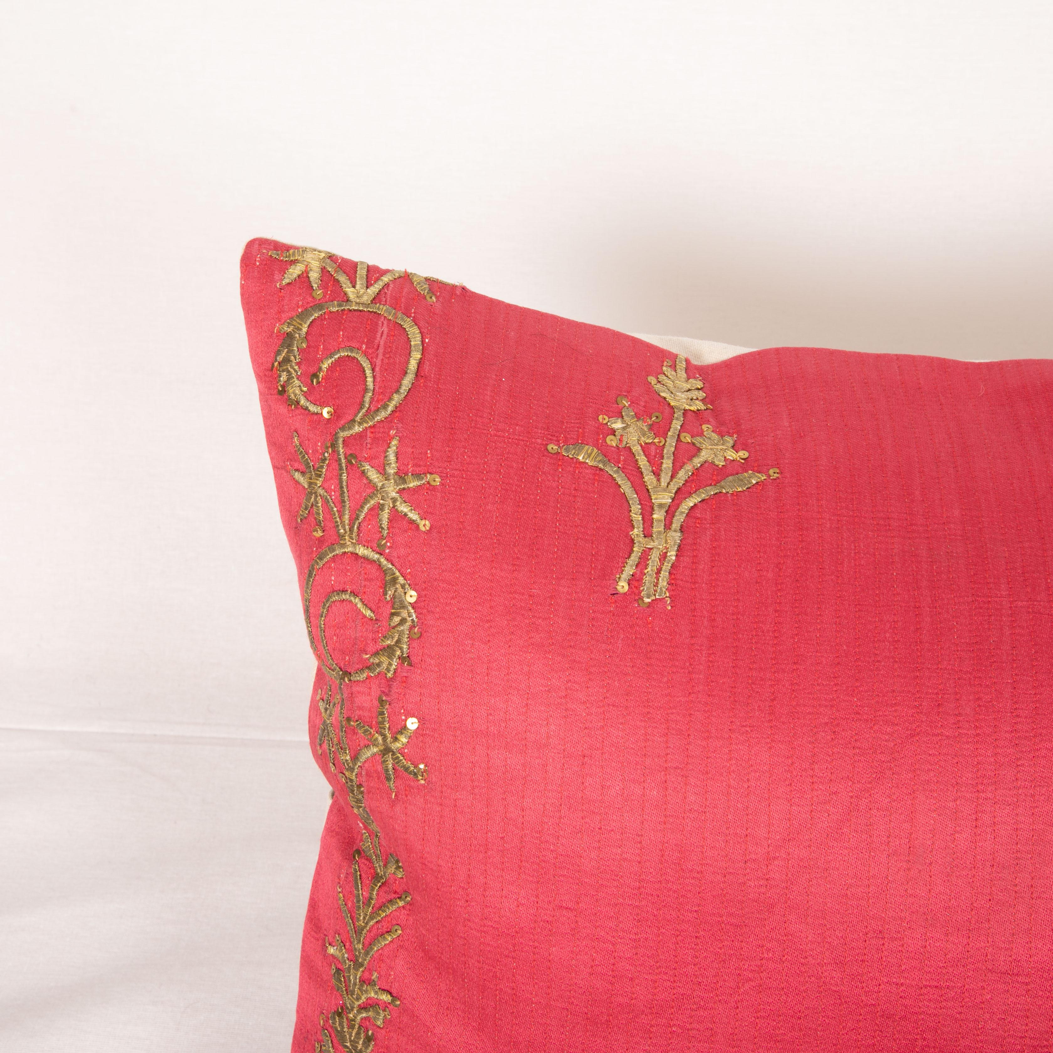 Silk Antique Ottoman Turkish Pillowcase, Late 19th C For Sale