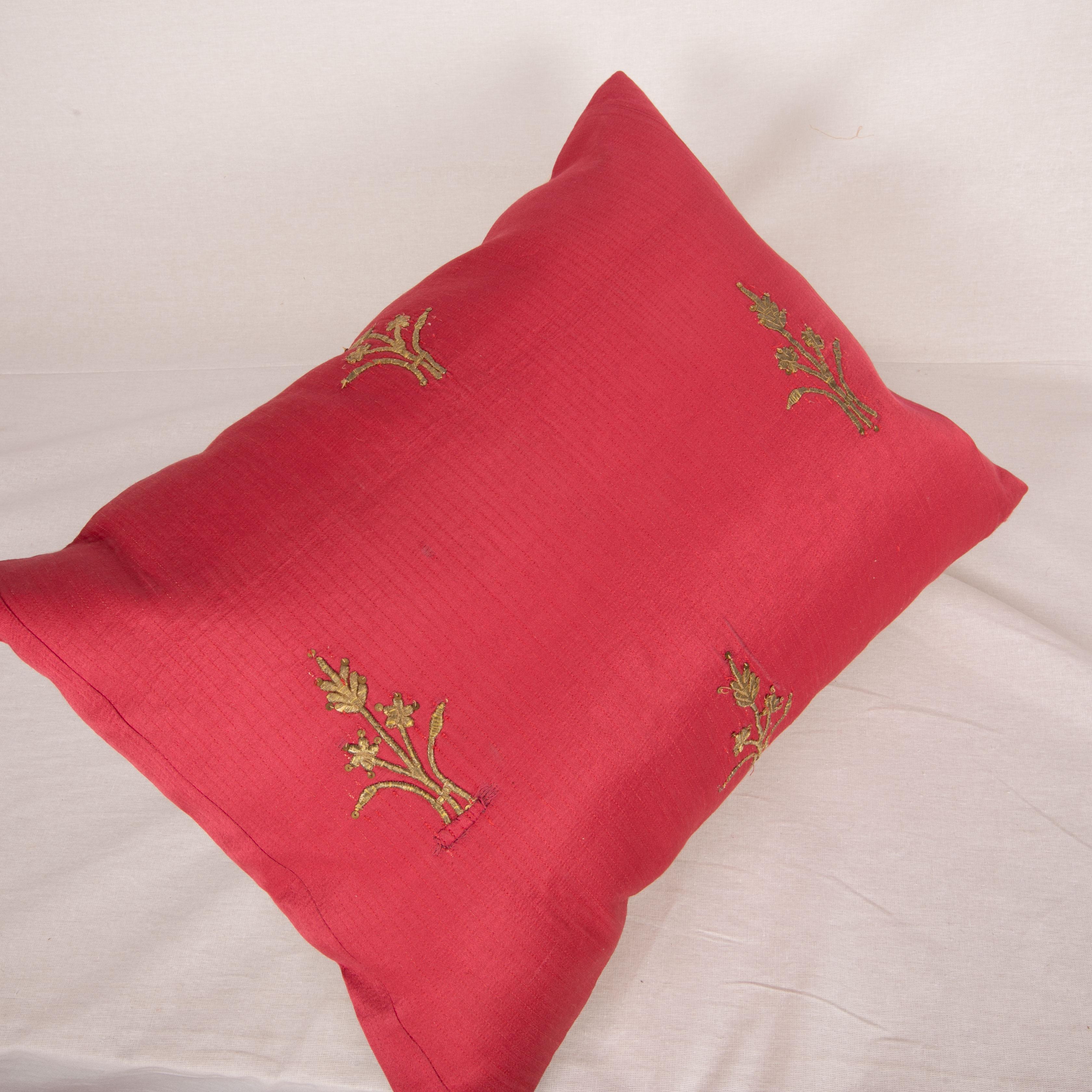Silk Antique Ottoman Turkish Pillowcase, Late 19th C. For Sale