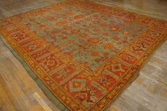 19th Century Turkish Oushak Carpet ( 10' 4'' x 12' 7'' -315 x 383 cm )