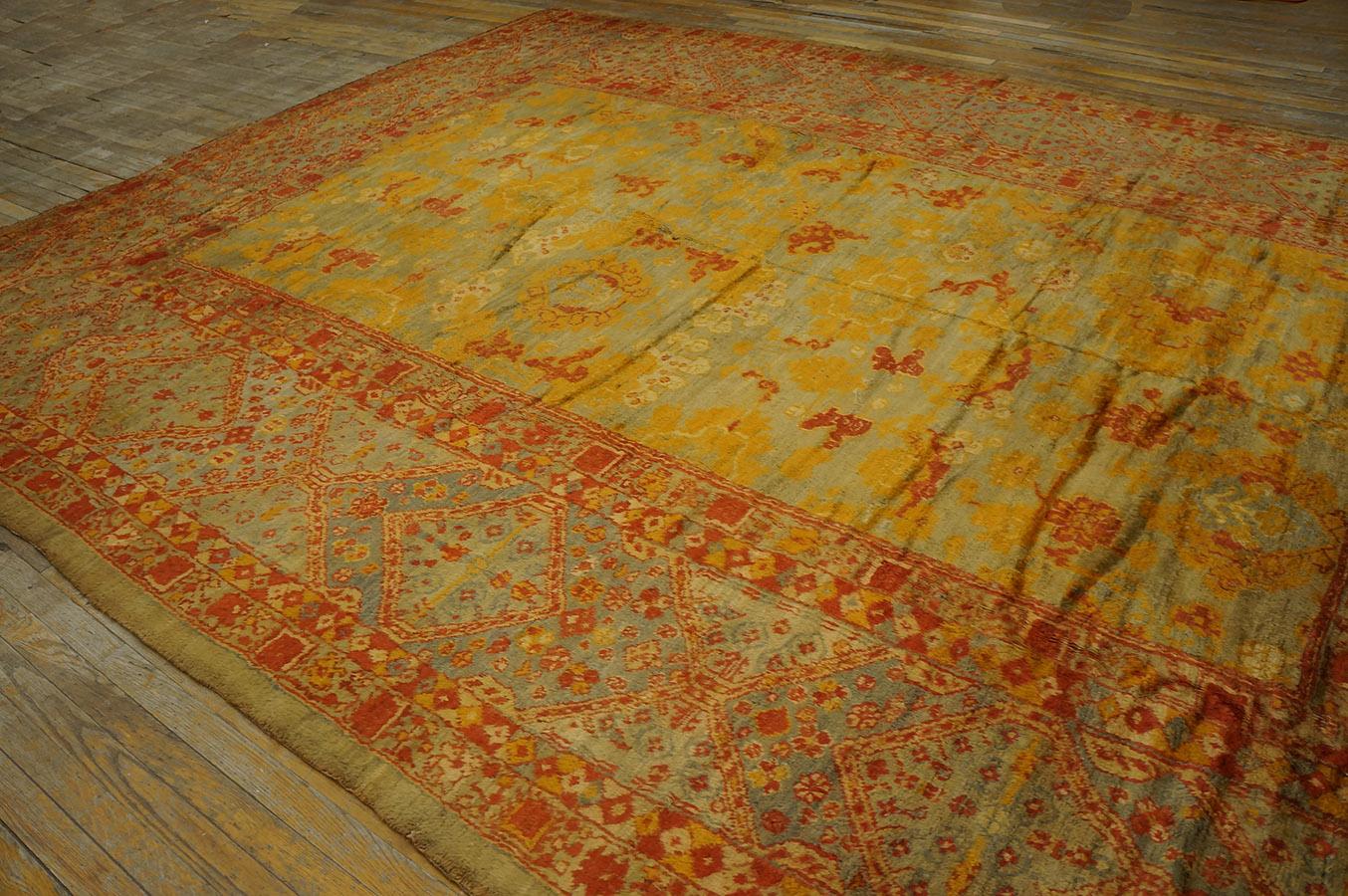 19th Century Turkish Angora Oushak Carpet ( 10'1