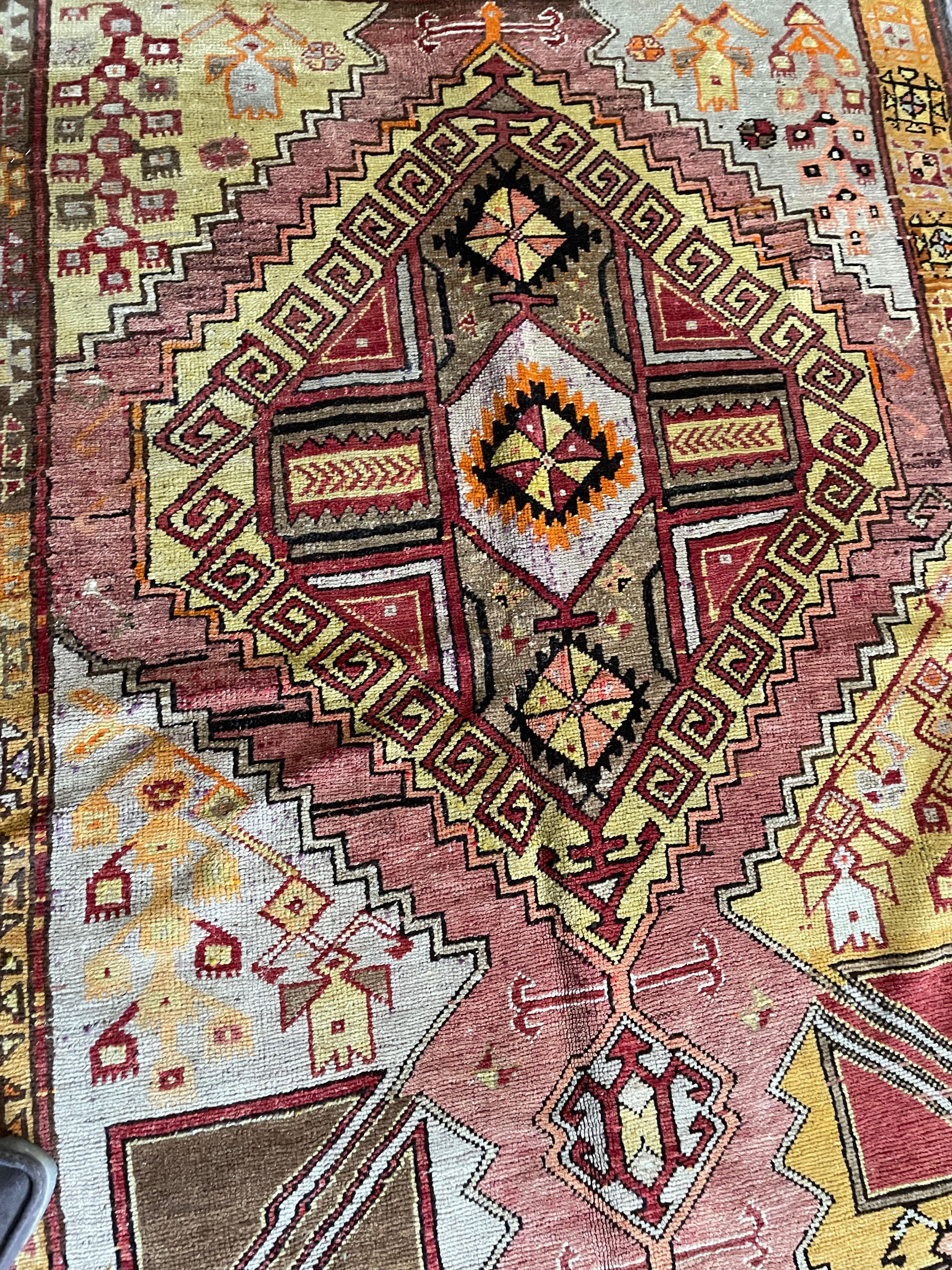 20th Century Antique Oushak Carpet, 6'5