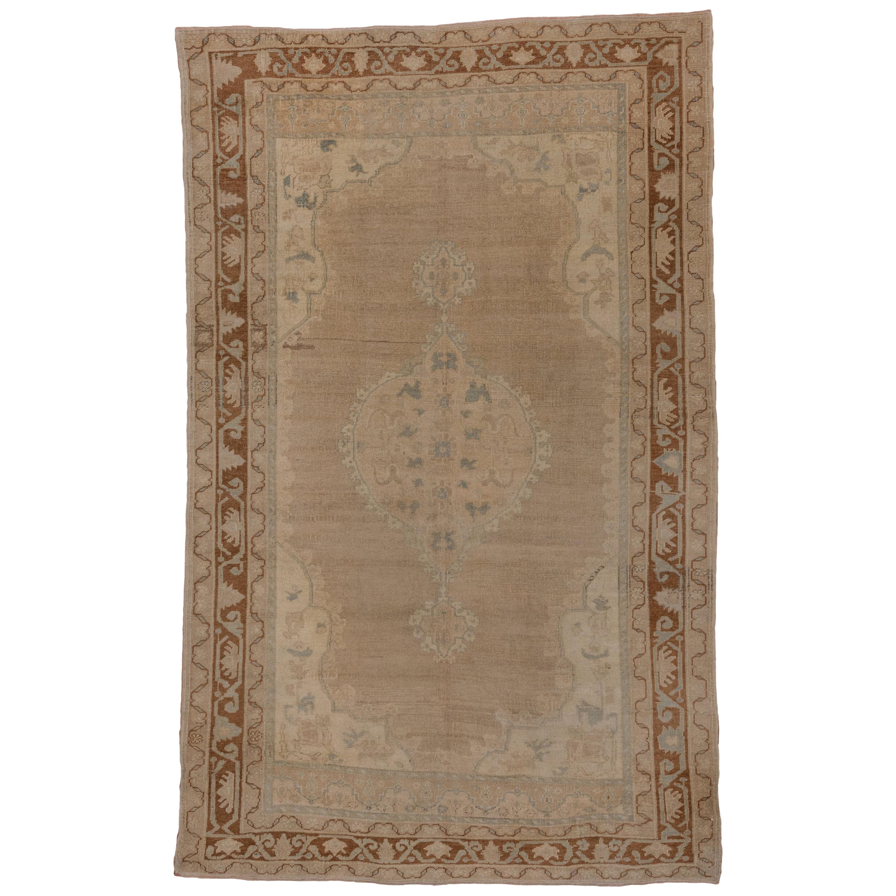 Antique Oushak Carpet, circa 1920s For Sale