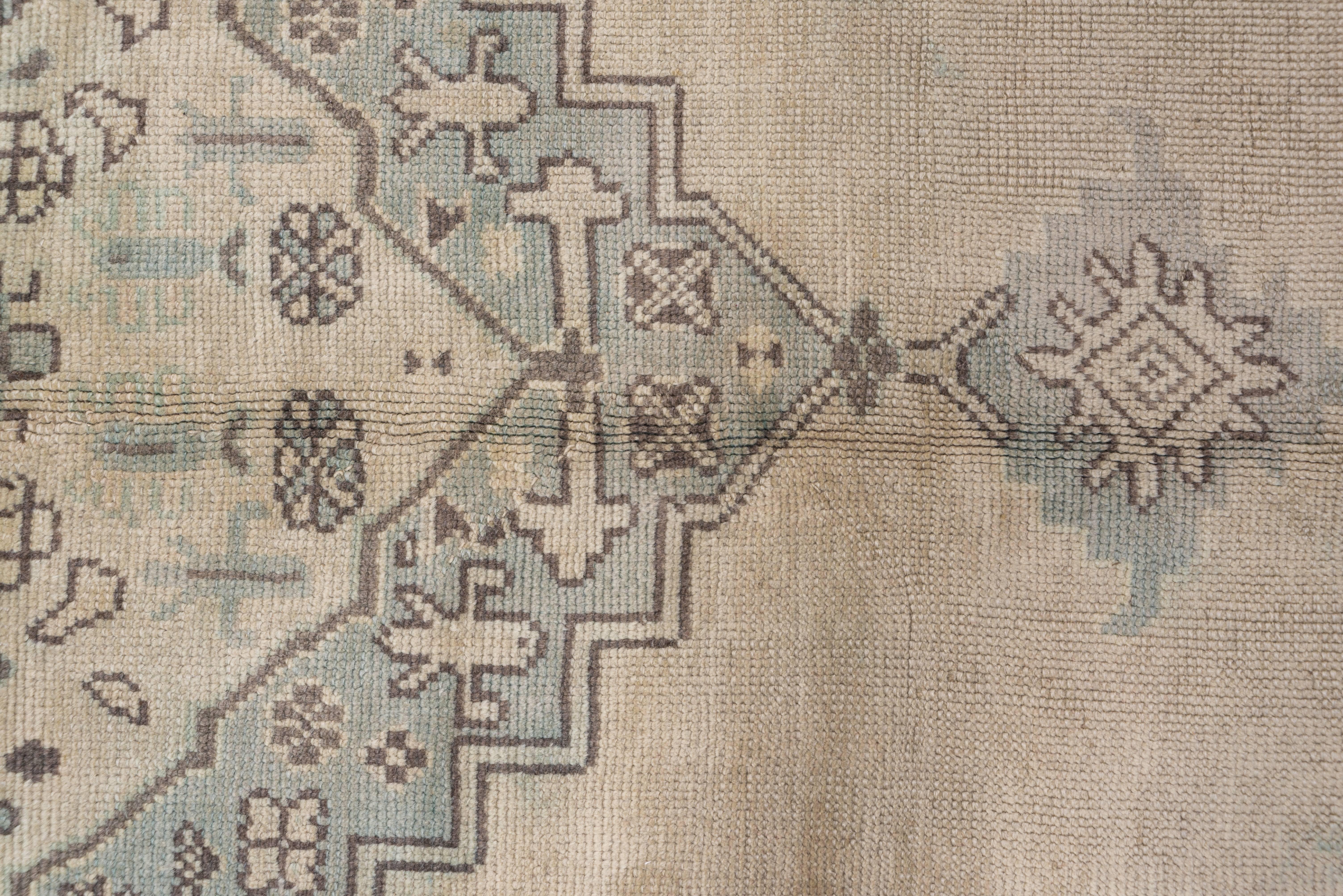Hand-Knotted Antique Oushak Carpet