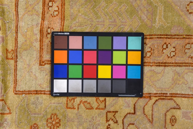 Antique Oushak Carpet, Green Field, Soft Tones, circa 1920s For Sale at ...