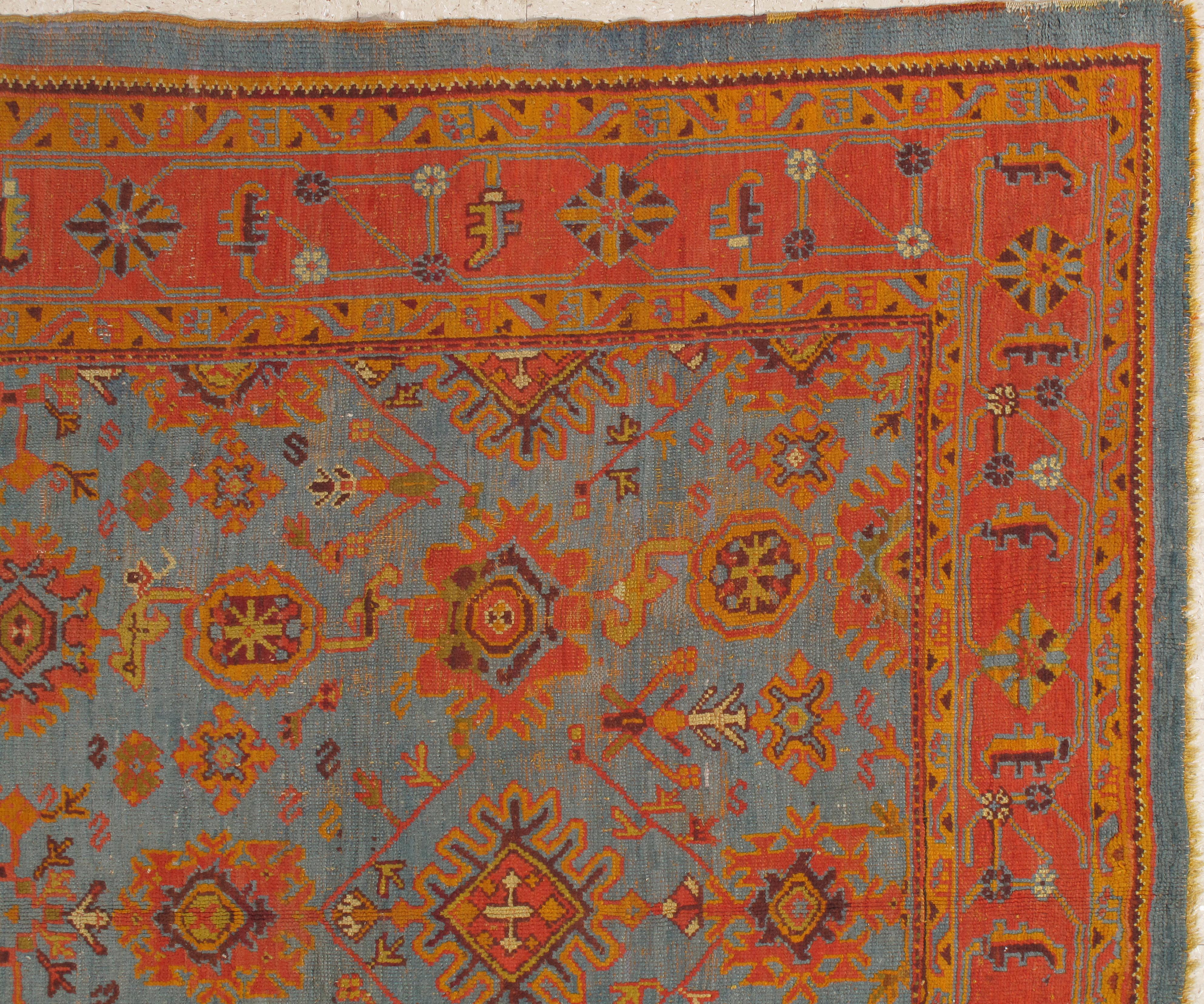 West Anatolia is one of the largest weaving regions in Turkey. Since the 15th century, Turkish rugs have always been on top of the list for having fine oriental rugs.
Oushak rugs such as this, are desirable in today’s highly decorative market. A