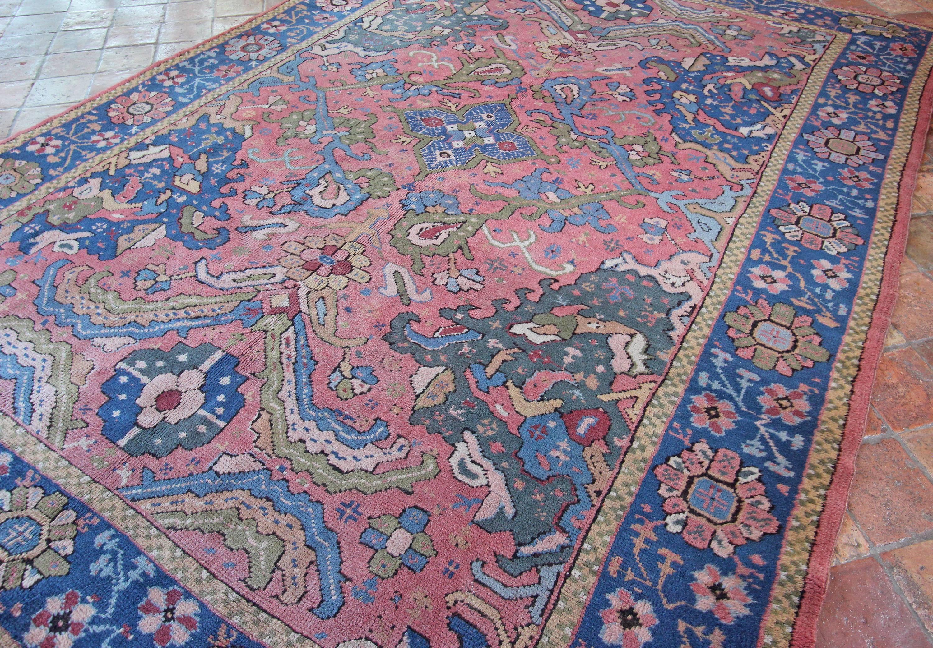 20th Century Antique Oushak Carpet, Western Anatolia