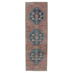 Antique Oushak in Crayola Red and Weathered Teal