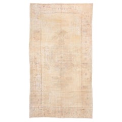 Antique Oushak in Golden Beige Wash