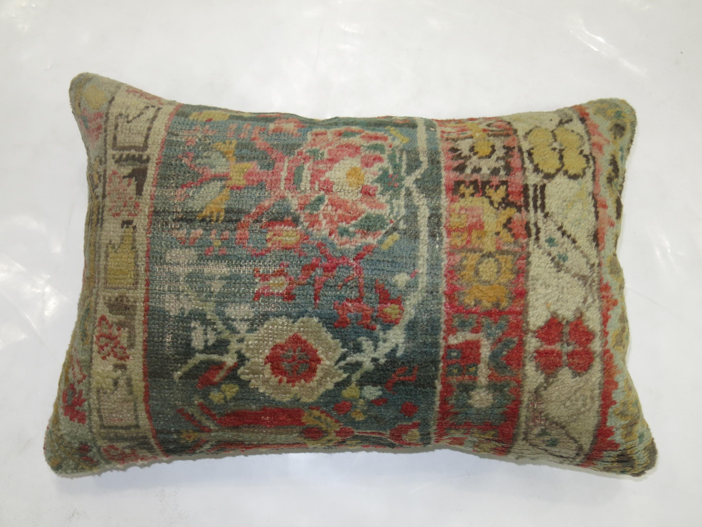 Antique Oushak Lumbar Pillow In Excellent Condition In New York, NY